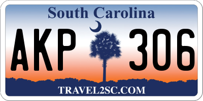 SC license plate AKP306