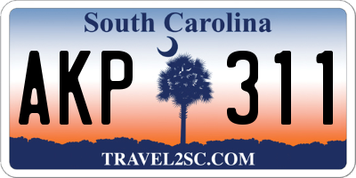 SC license plate AKP311