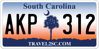 SC license plate AKP312