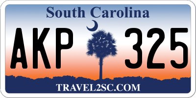 SC license plate AKP325