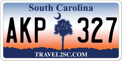 SC license plate AKP327
