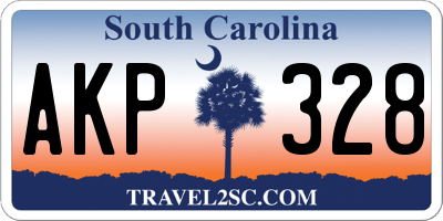 SC license plate AKP328
