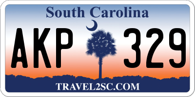 SC license plate AKP329