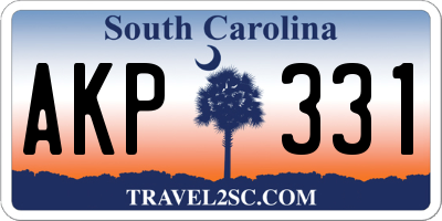 SC license plate AKP331