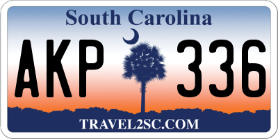 SC license plate AKP336