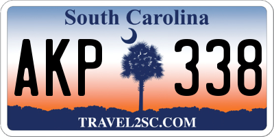 SC license plate AKP338