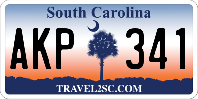 SC license plate AKP341