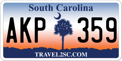 SC license plate AKP359