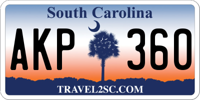 SC license plate AKP360