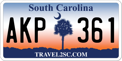 SC license plate AKP361