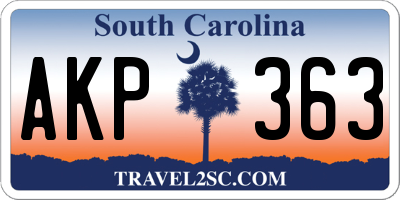 SC license plate AKP363
