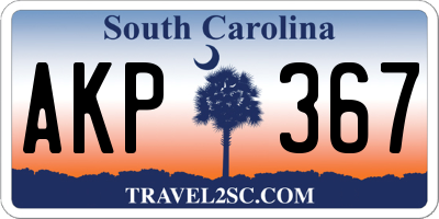 SC license plate AKP367