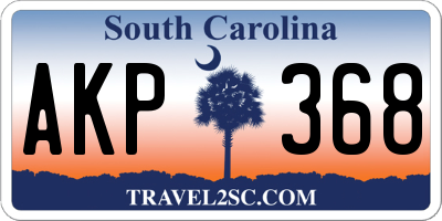 SC license plate AKP368