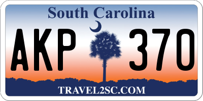 SC license plate AKP370