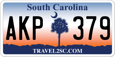 SC license plate AKP379