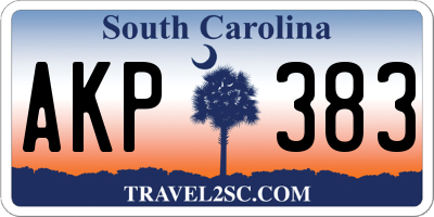 SC license plate AKP383