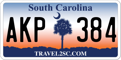 SC license plate AKP384