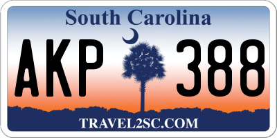 SC license plate AKP388