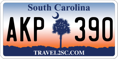 SC license plate AKP390