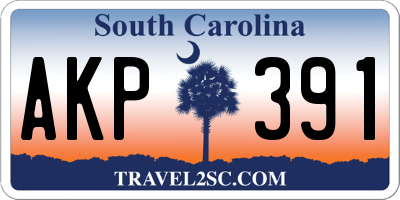 SC license plate AKP391