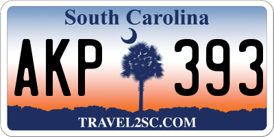 SC license plate AKP393