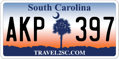 SC license plate AKP397