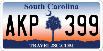SC license plate AKP399