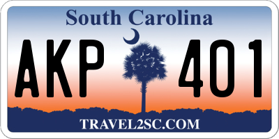SC license plate AKP401