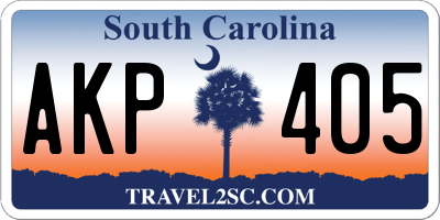 SC license plate AKP405