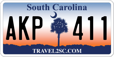 SC license plate AKP411