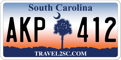 SC license plate AKP412