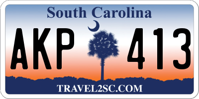SC license plate AKP413