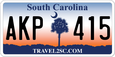 SC license plate AKP415