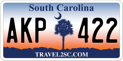 SC license plate AKP422