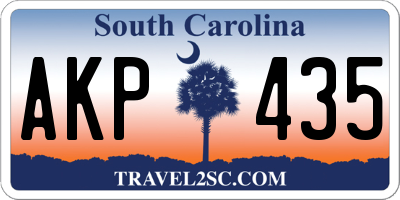 SC license plate AKP435