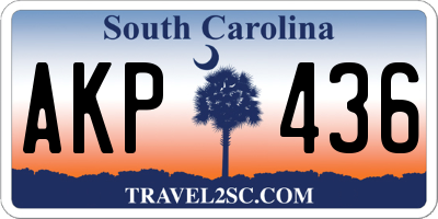 SC license plate AKP436