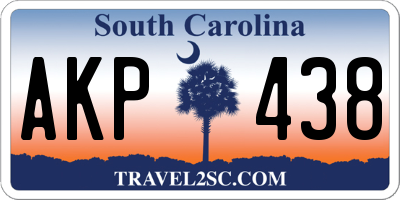 SC license plate AKP438