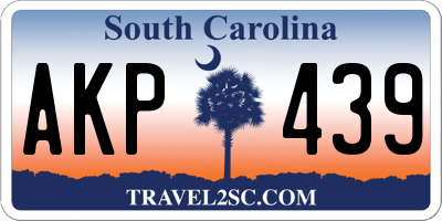 SC license plate AKP439