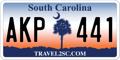 SC license plate AKP441