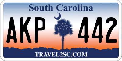 SC license plate AKP442