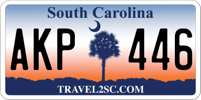 SC license plate AKP446