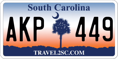 SC license plate AKP449