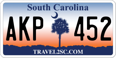 SC license plate AKP452
