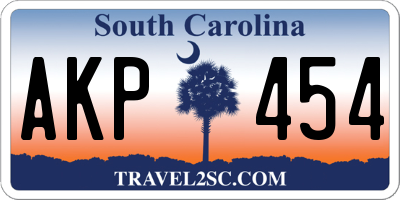 SC license plate AKP454