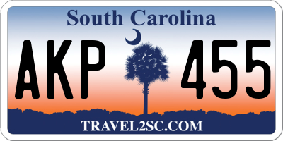 SC license plate AKP455