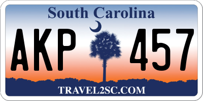 SC license plate AKP457