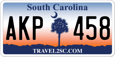 SC license plate AKP458