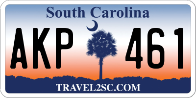 SC license plate AKP461