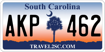 SC license plate AKP462