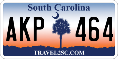 SC license plate AKP464
